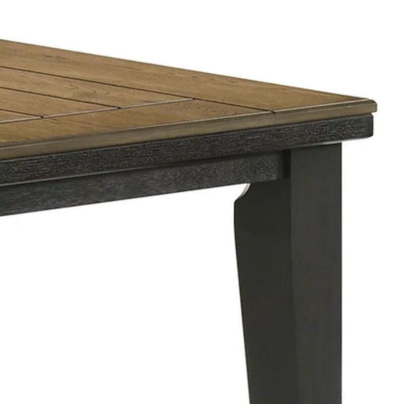 Woodlands 64-82 Inch Dining Table, Extendable, Rectangular Top, Brown