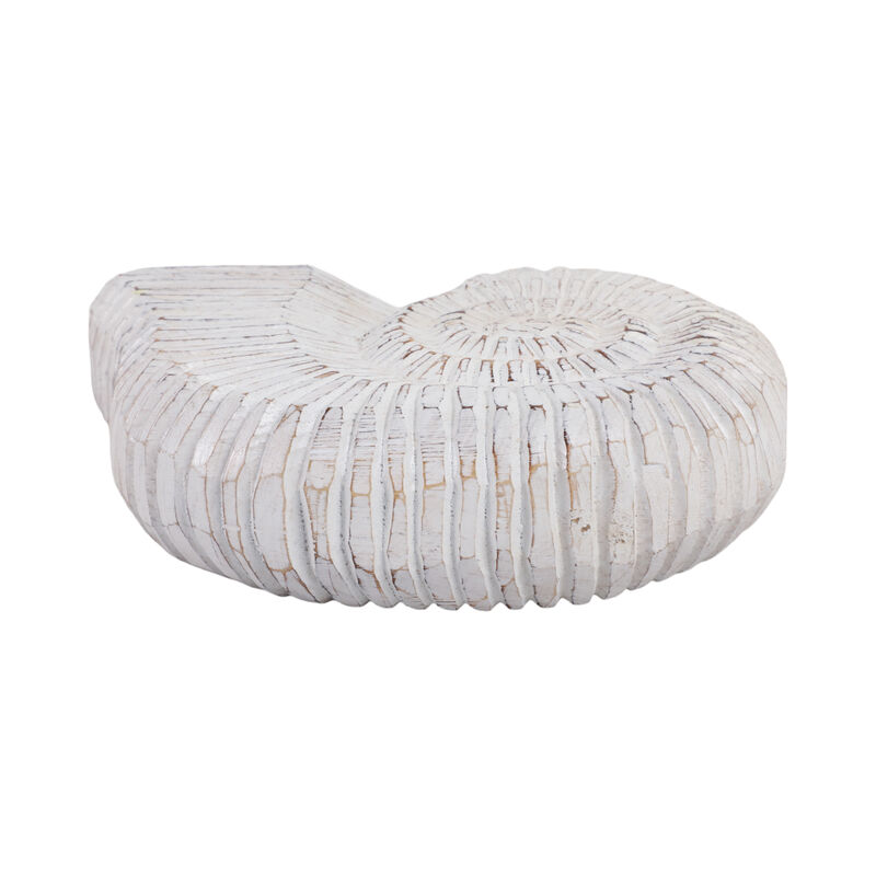 12" Wooden Snail Decor, Wht image number 5