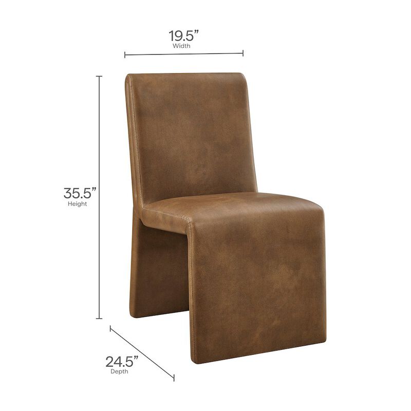 Emory Vegan Leather Dining Side Chair image number 2