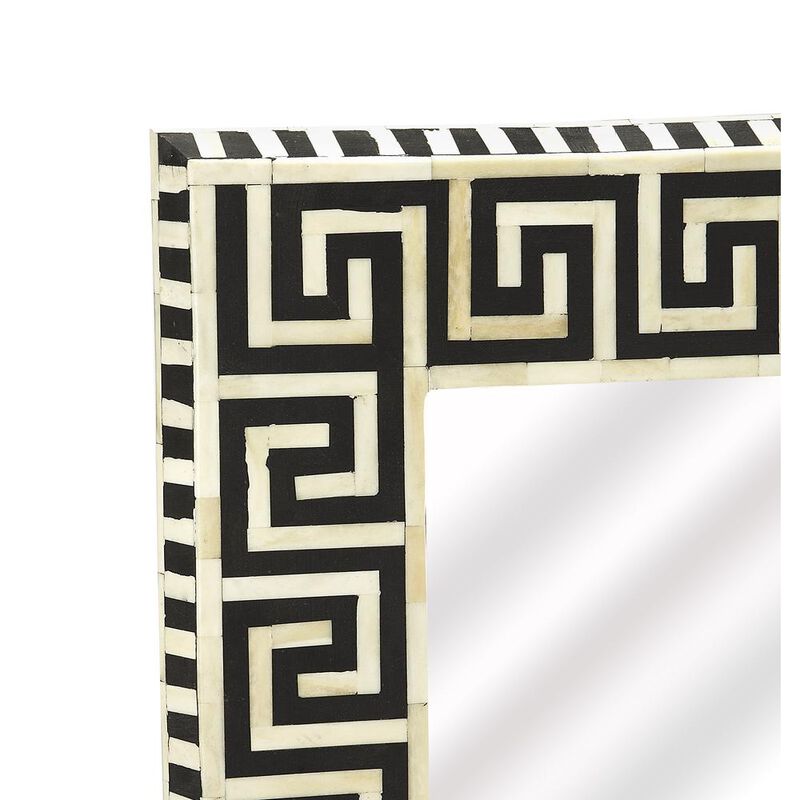 Butler Specialty Eternity Bone Inlay Wall Mirrored, Black and White image number 2