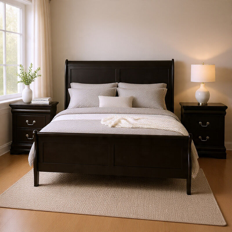 Bedroom Set, Wood, 3 Piece Set with 2 Nightstands image number 8