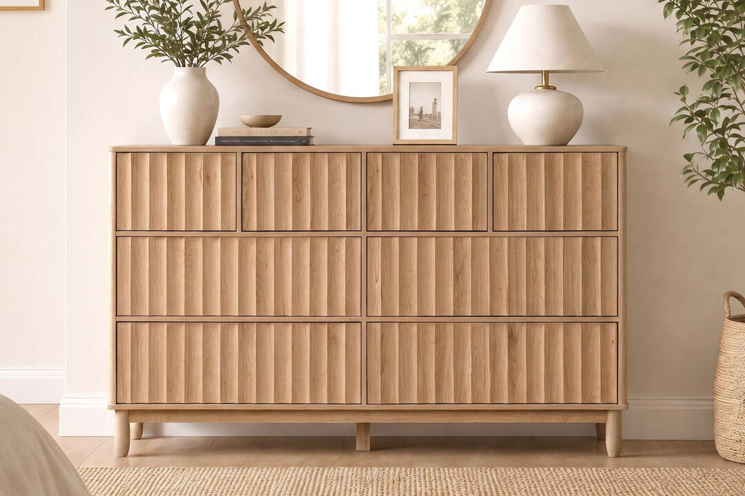 Fipet Mid Century Fluted Dresser