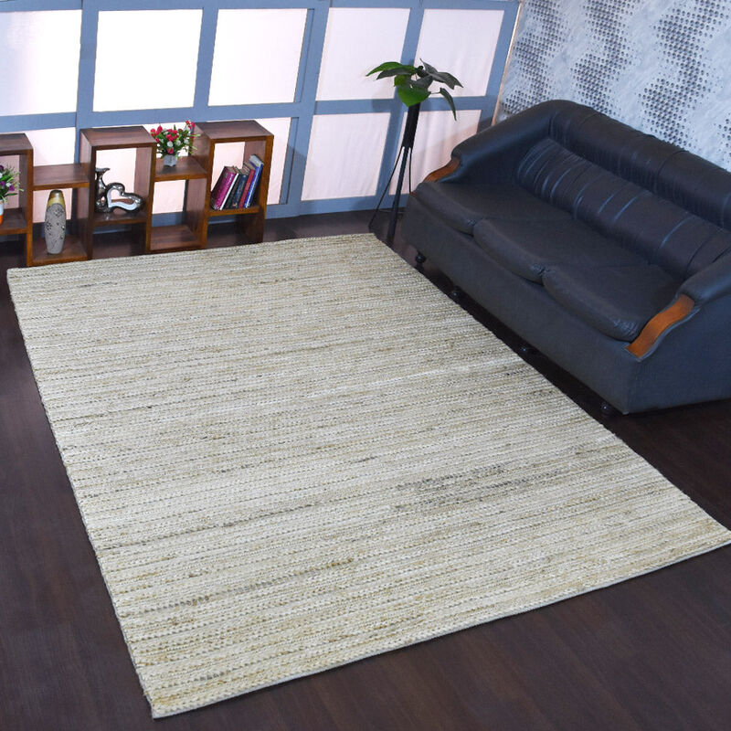 HAND KNOTTED SUMAK JUTE ECO-FRIENDLY Contemporary AREA RUGS  - Rectangle Contemporary, High Pile, Natural Fiber, Outdoor Indoor Handmade Area Rugs for Living Room (J00012) image number 1