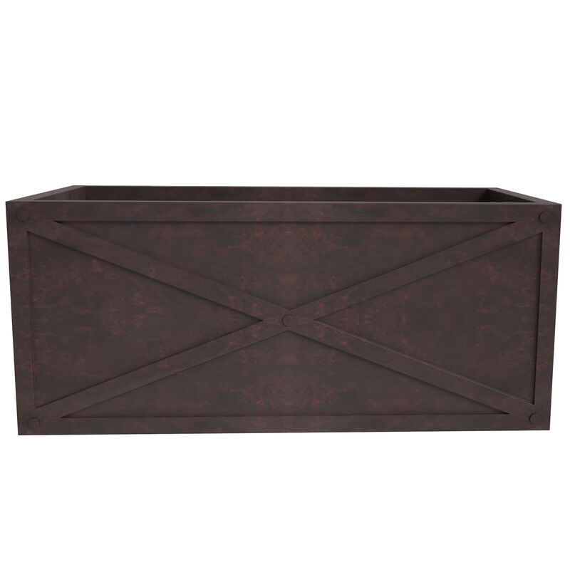 Leisuremod Bonsai Series Rectangle Fiberglass and MgO Clay Planter in Grey