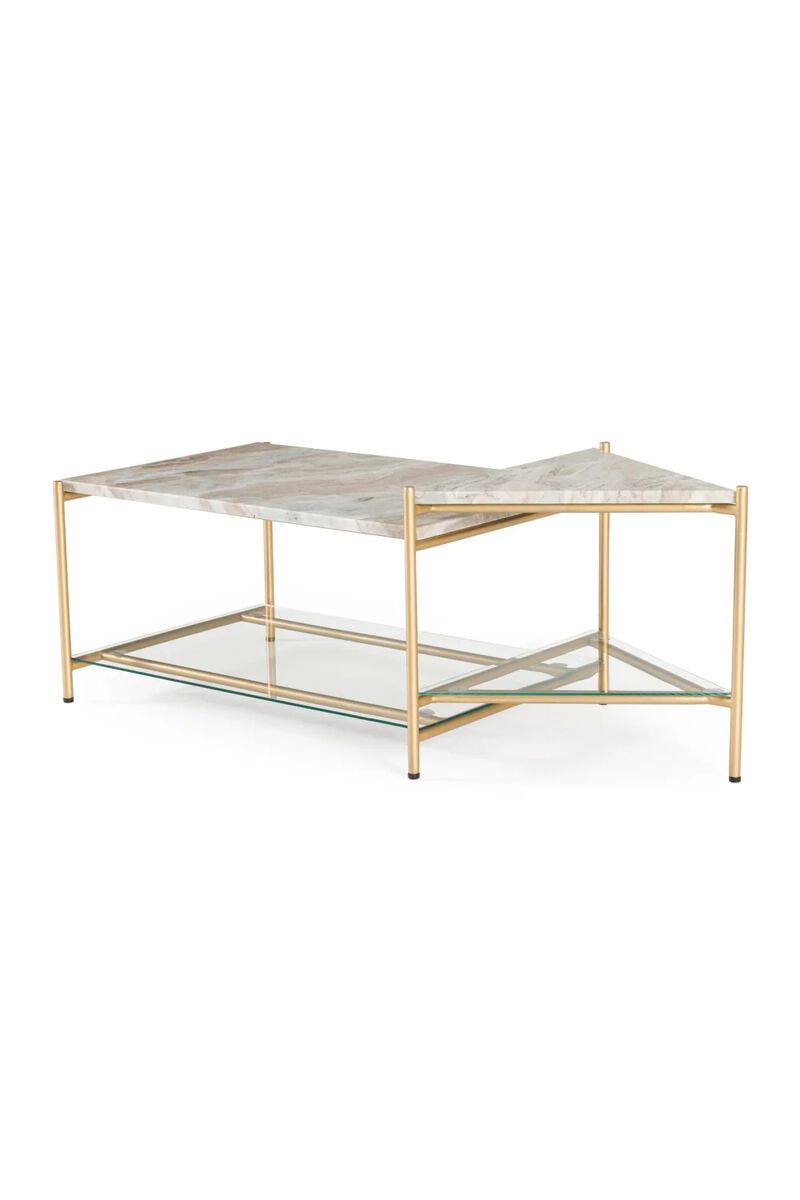 Beige Marble Coffee Table | OROA Modern Mosk image number 3