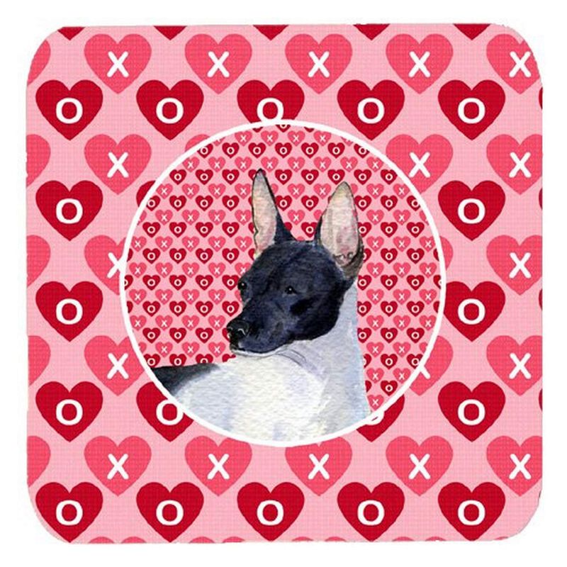 Caroline's Treasures SS4480FC Rat Terrier Foam Coasters (Set of 4), 3.5 H x 3.5 W, Multicolor image number 0