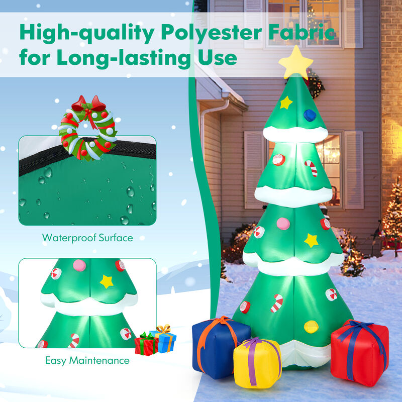 6 Feet Tall Blow up Christmas Tree with 3 Gift Boxes image number 4