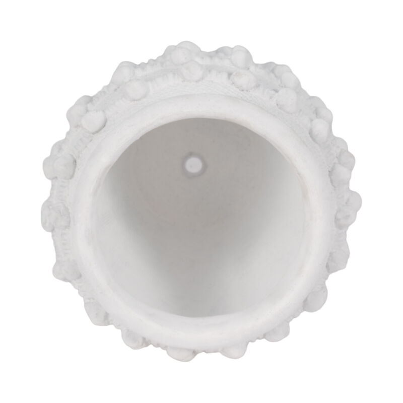 9" Woven Knot Planter, White