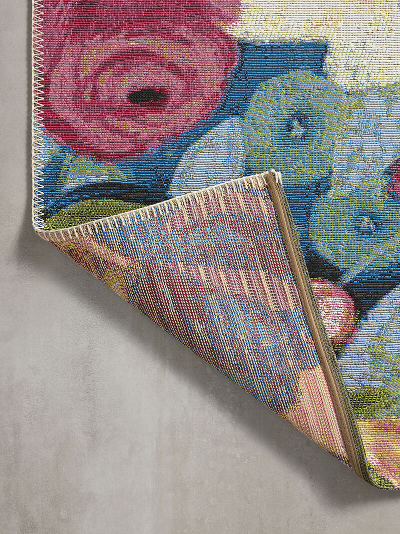 Botancical BOT02 Navy/Multi 18" x 18" Sample Rug