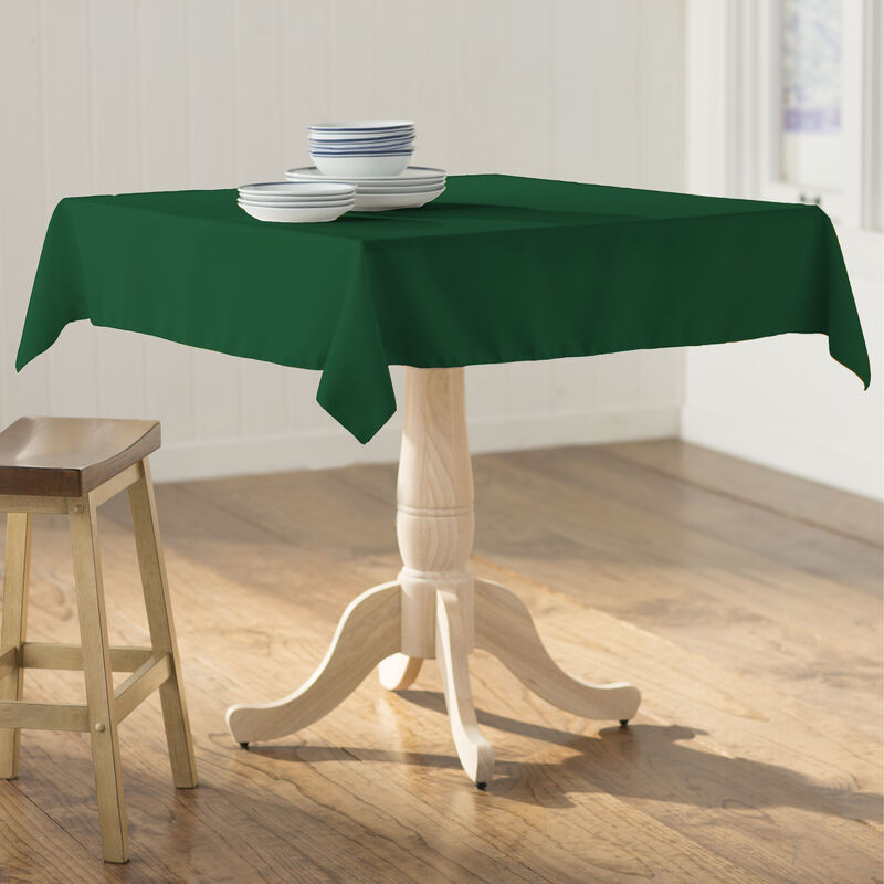 Durable Square Tablecloth in Polyester Poplin Fabric for Dining Table Protection image number 1