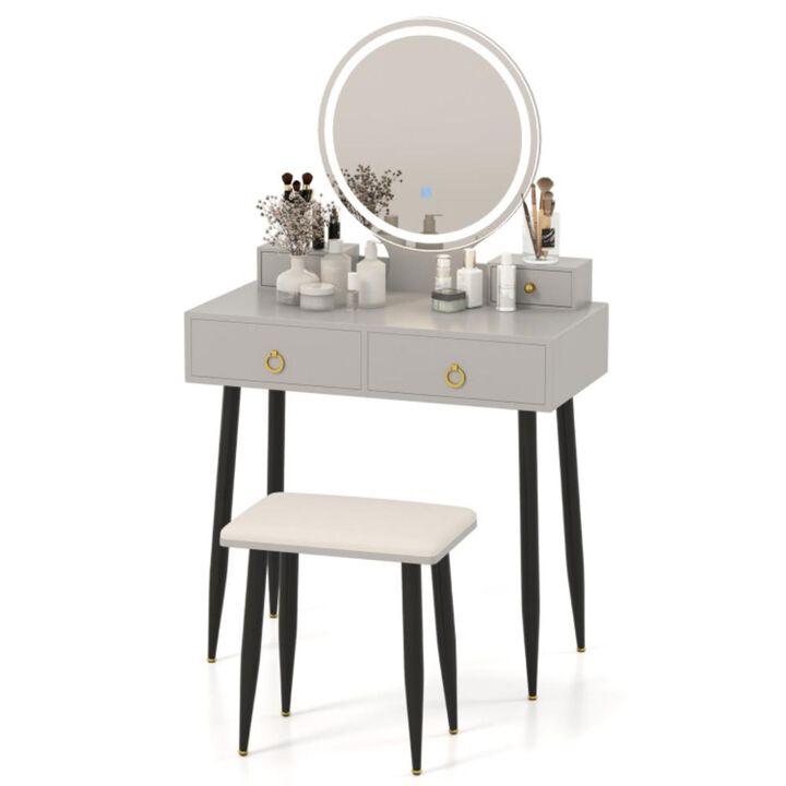 Hivvago Vanity Table Set with Mirror
