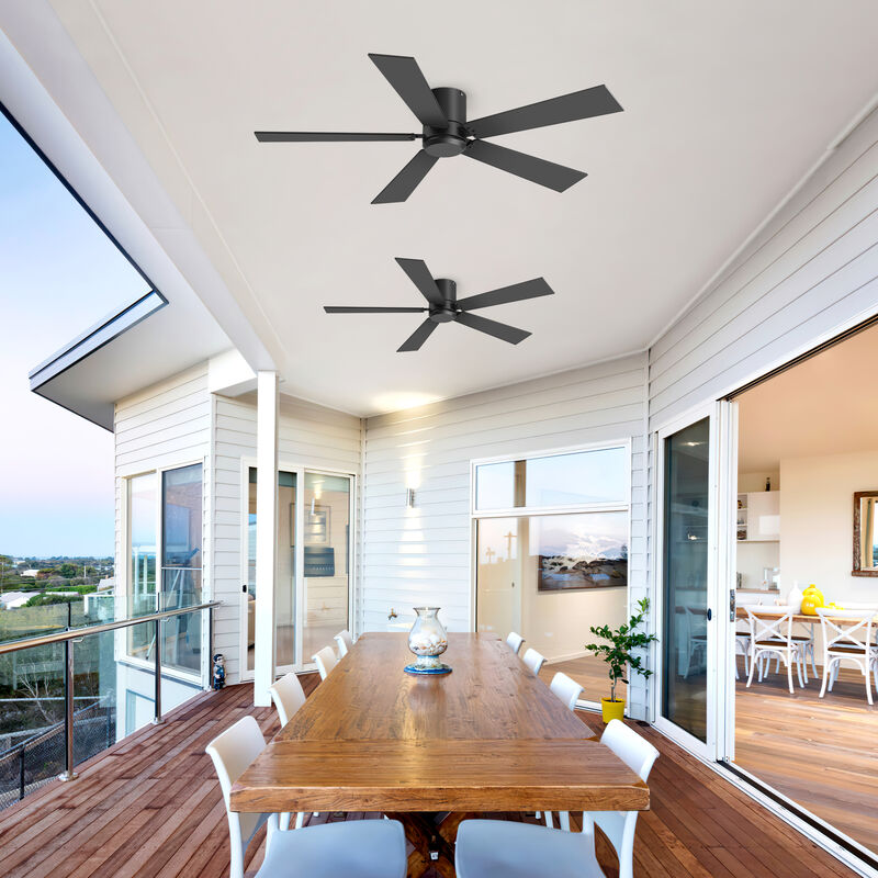 Breezary 2-Pack 42" Ceiling Fan No Light, 5 Blade, 6 Speed DC Motor, Reversible, Quiet Flush Mount, Remote Control image number 8
