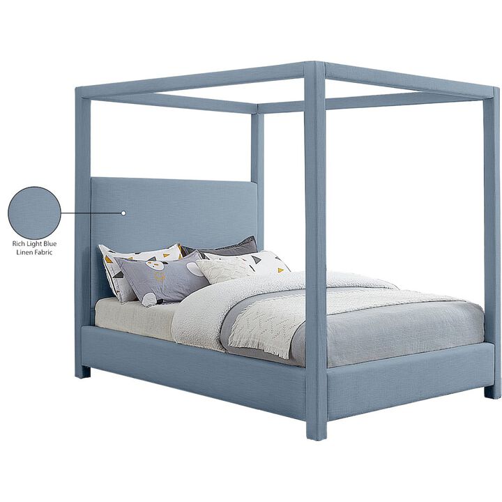 Meridian Furniture Emerson Sky Blue King Bed
