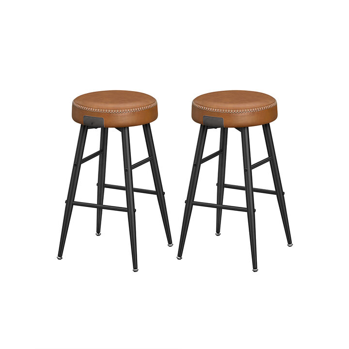 Set of 2 Counter Stools &ndash; Stylish and Comfortable Bar Height Seating for Kitchen or Dining