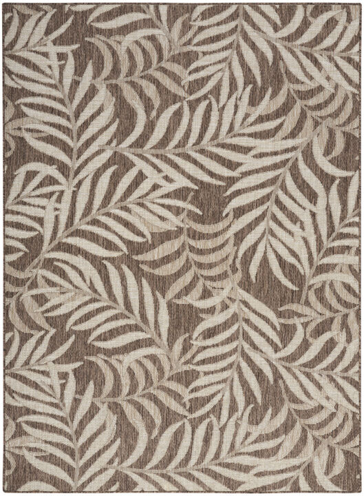 HomeRoots Palm Leaf Indoor Outdoor Area Rug