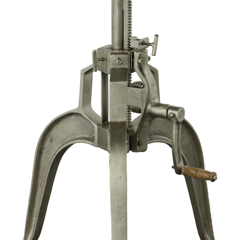 Carolina Living Mundra Adjustable Crank Table - Antique Nickel