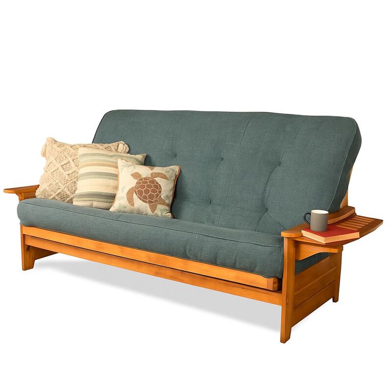 Phoenix Frame-Queen-Butternut Finish-Linen Aqua Mattress