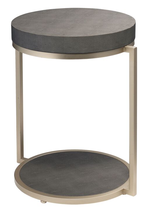 Chester Faux Shagreen Round Side Table
