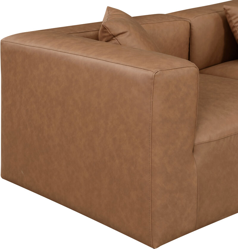 Meridian Furniture Cube Brown Vegan Leather Modular Sofa image number 5
