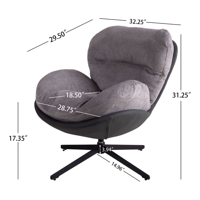 Merax 360&deg; Degree Swivel Reading Chair Accent Chair