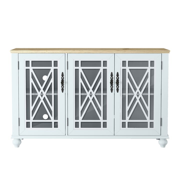 FESTIVO 55" Antique-Inspired Kitchen Buffet Sideboard Cabinet