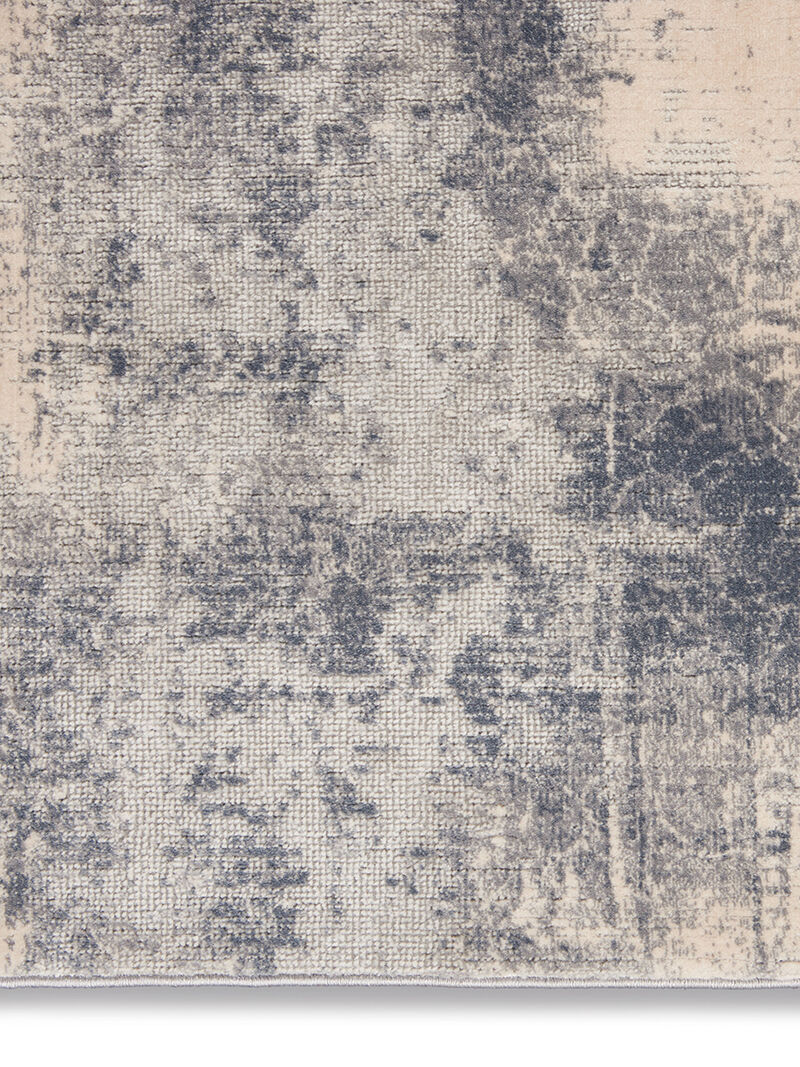 Rustic Textures RUS02 Blue/Ivory 5'3" x 7'3" Rug