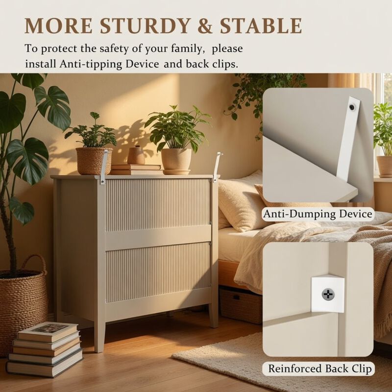 Bekkig Modern 3-Drawer Dresser image number 4
