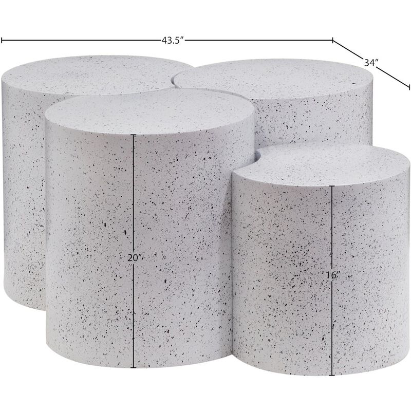 Meridian Furniture Dimple White Coffee Table