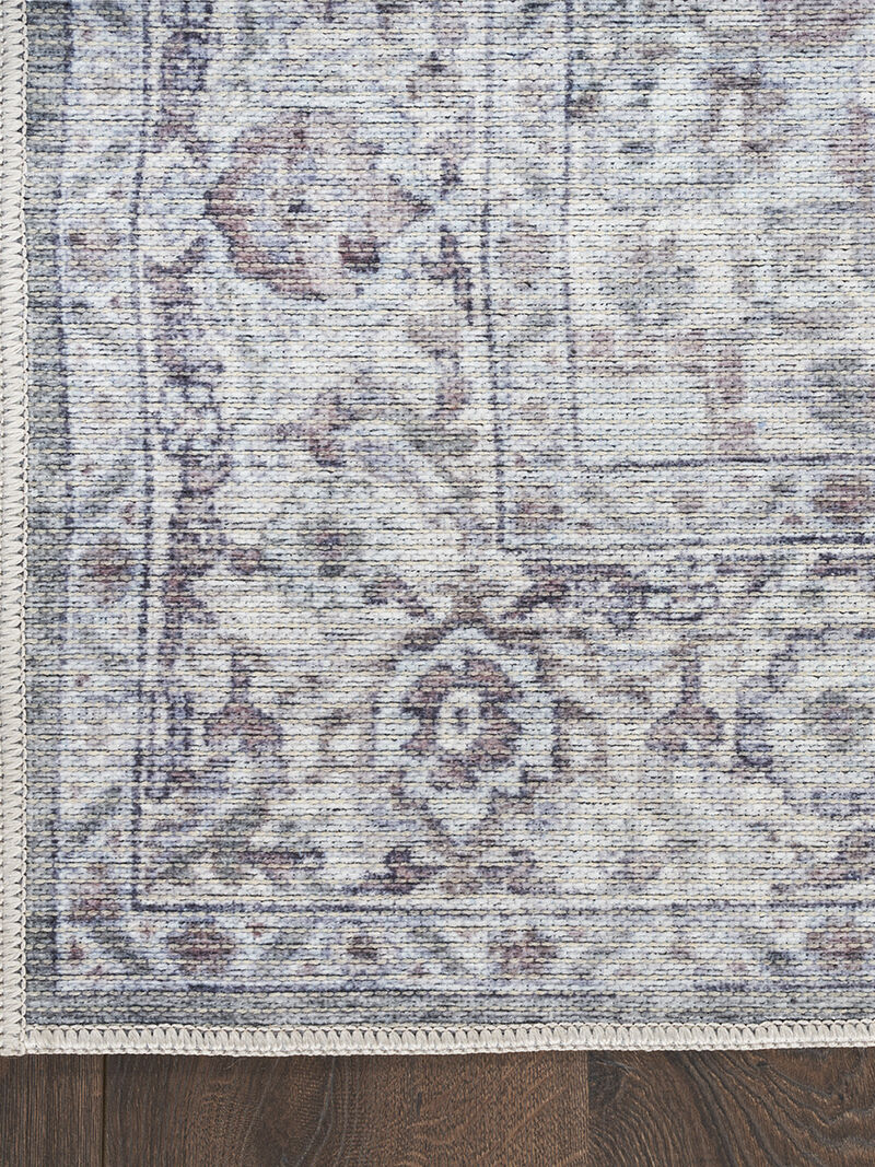 Machine Washable Series 1 SR101 Ivory/Gray 2'2" x 8' Rug