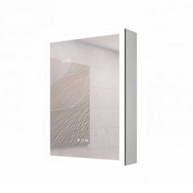 ELEMENT ACE LED Illuminated Medicine Cabinet with Defogger Mirror and Digital Display image number 0