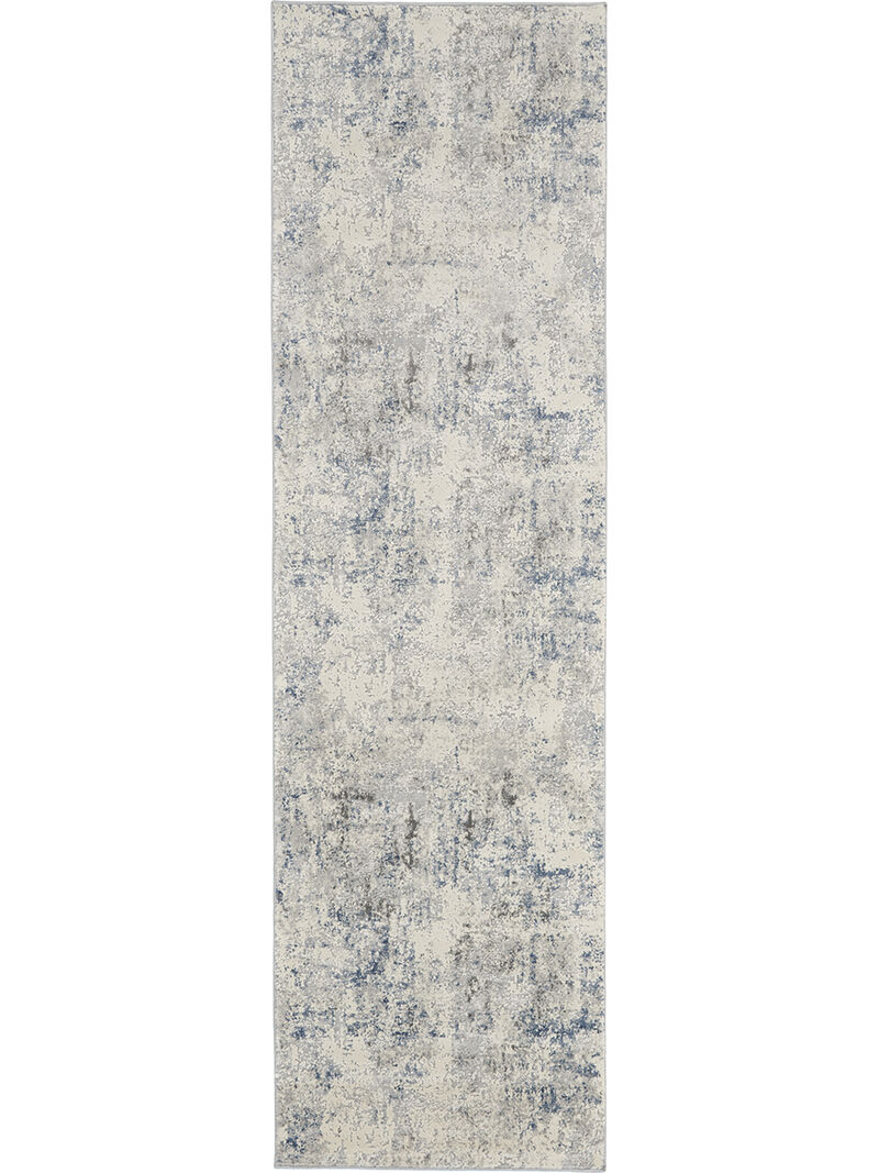 Rustic Textures RUS07 Ivory/Gray/Blue 2'2" x 7'6" Rug image number 0
