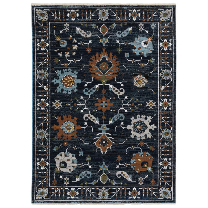 HomeRoots Oriental Area Rug With Fringe
