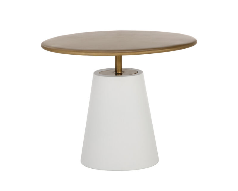 Kadin White Side Table