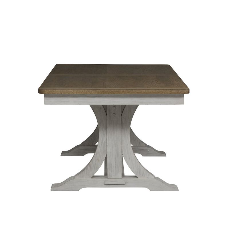 Liberty Furniture Trestle Table in Rubberwood Solids with Hickory & Pine Veneers image number 4