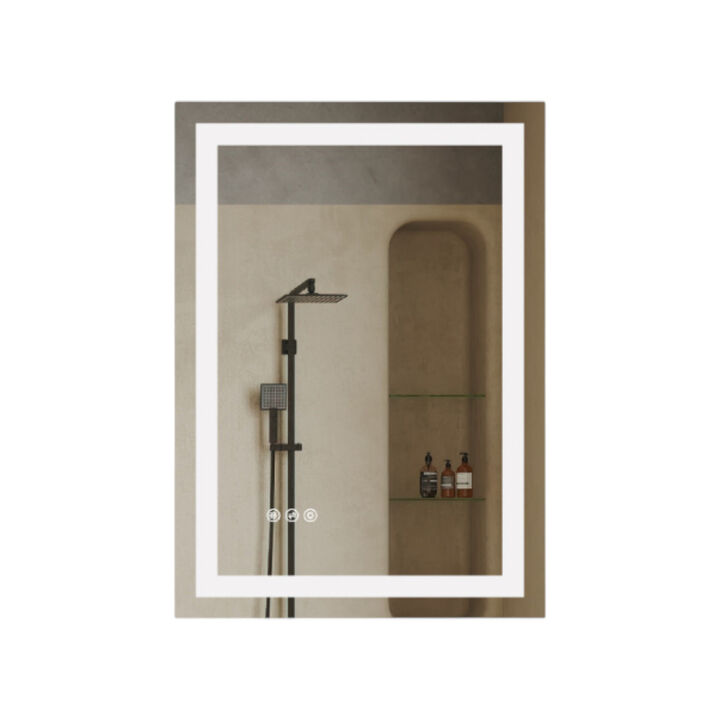 Mirror with LED Light Strips &ndash; Eco-Friendly Dual Front and Back Lighting for Bathroom or Bedroom