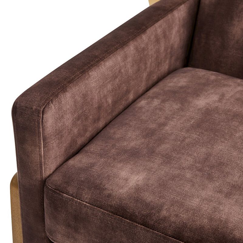 Macon Wood Arm Tufted Back Accent Chair - Espresso