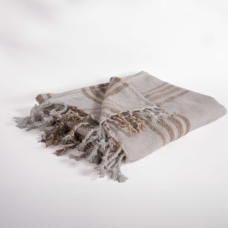 Natural 50" x 60" Throw Blanket