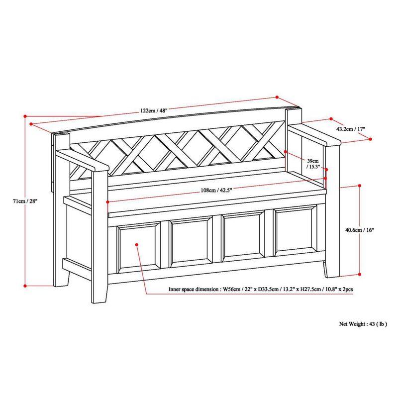 Sigzid Solid Wood Entryway Storage Bench image number 9