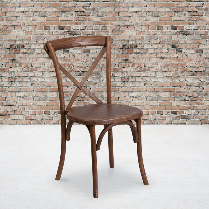 Wood Cross Back Chairs