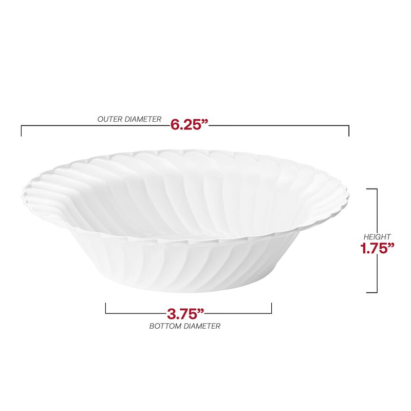 12 oz. White Flair Plastic Soup Bowls (90 Bowls) image number 4