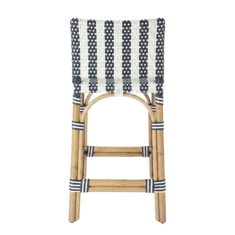 Starlight Canyon Home Rattan Low Back Counter Stool, Transitional Bar Stool for Dining Rooms image number 0