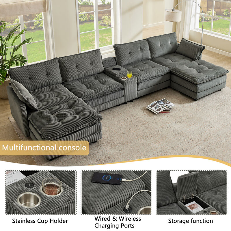 Skabis U Shaped Sectional Sofa image number 4