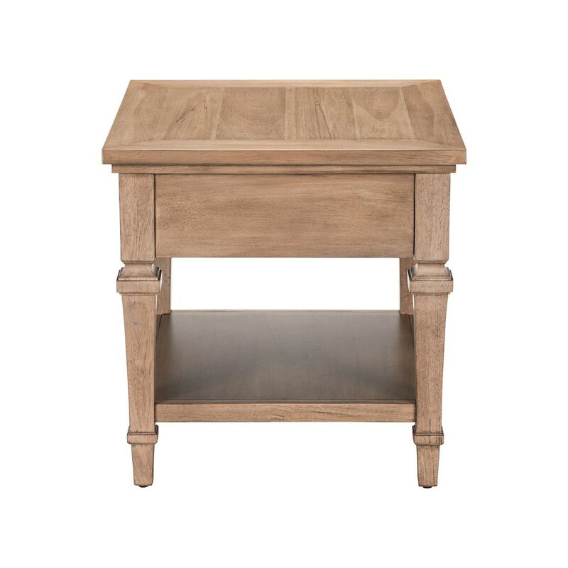 Liberty Furniture Haven Hills End Table for Living Room Traditional - Camel Beige Birch Wood image number 4