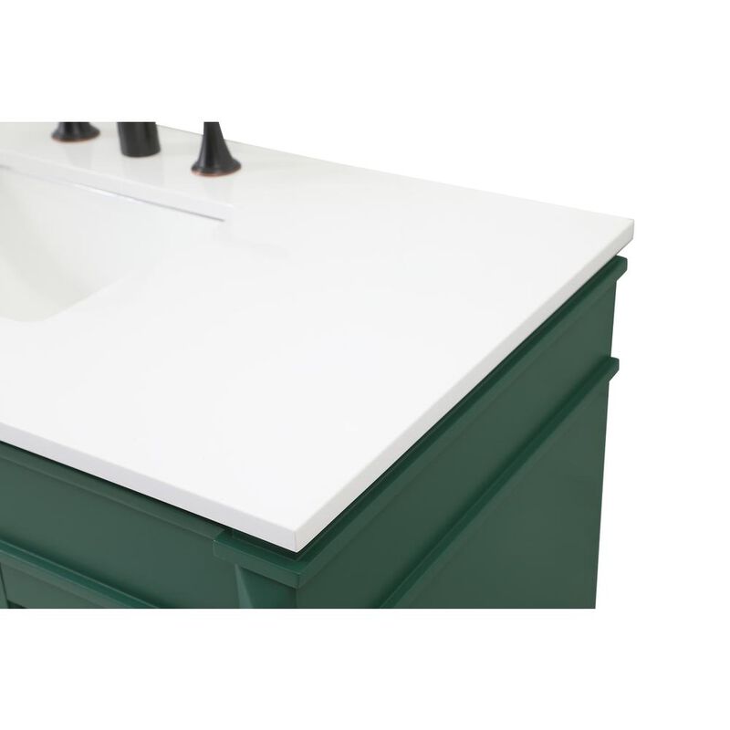 Elegant Kitchen and Bath 42 inch Single bathroom vanity in green