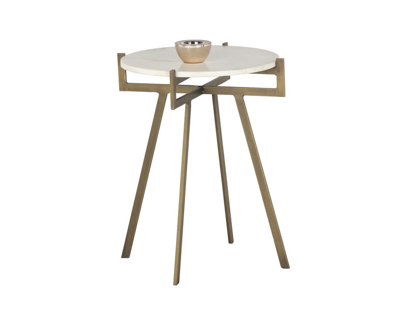 Anak White End Table