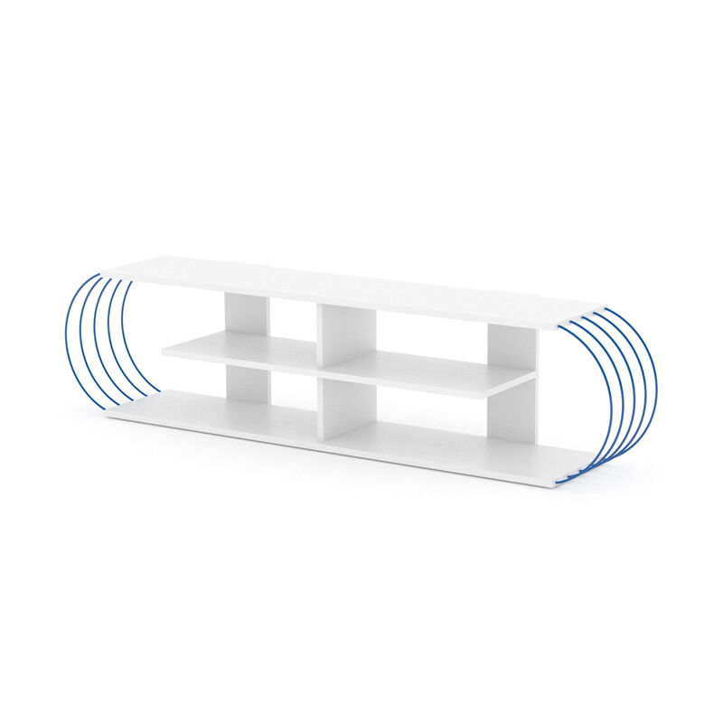 Streamdale Mid Century TV Stand with Open Shelves