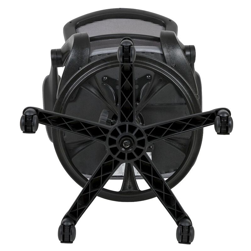 Flash Furniture Mid-Back Dark Gray Mesh Drafting Chair with Adjustable Foot Ring image number 8