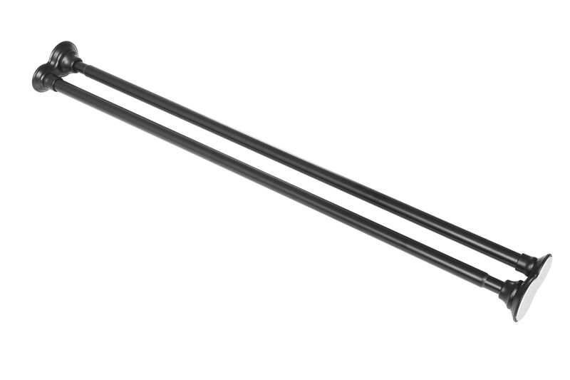 Adjustable 72" Aluminum Double Shower Curtain Rods image number 3