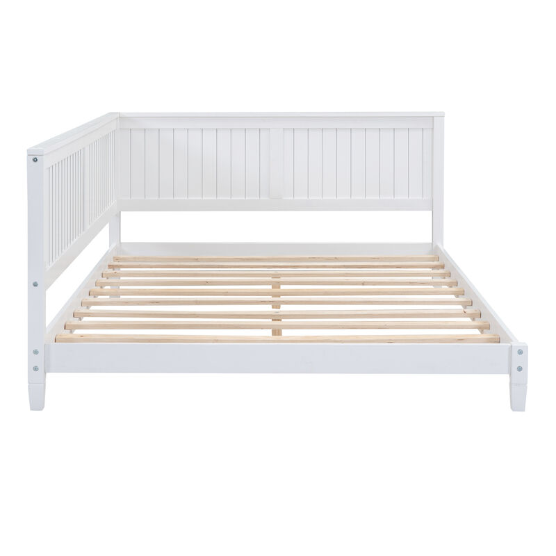 Whisen Classic Design Wood Daybed, Sofa Bed with Backrset and Unique Armrset image number 3