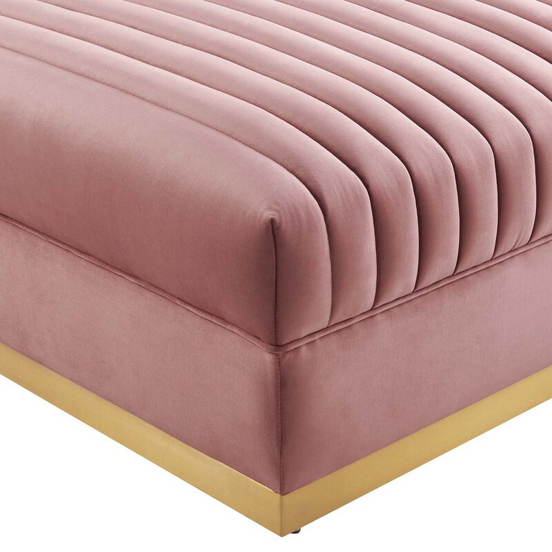 Sanguine Channel Tufted Performance Velvet Modular Sectional Sofa Ottoman image number 3
